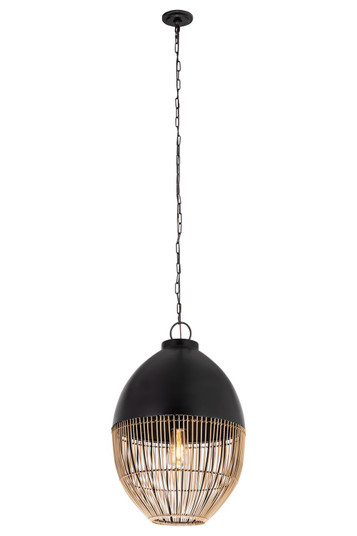 Downtown Urban Naturals One Light Pendant in Matte Black (405|6611PBK14NT)