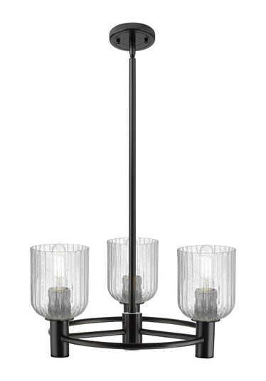 Downtown Urban Three Light Pendant in Matte Black (405|4343CRBKG5595SDY)