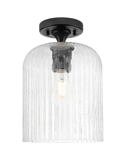 Downtown Urban One Light Flush Mount in Matte Black (405|4341FBKG5598SDY)