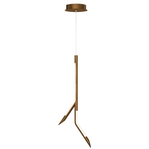 Scion LED Pendant in Weathered Brass (86|E25412WBR)