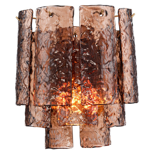 Fire and Ice Two Light Wall Sconce in Lacquered Gold (581|853642)