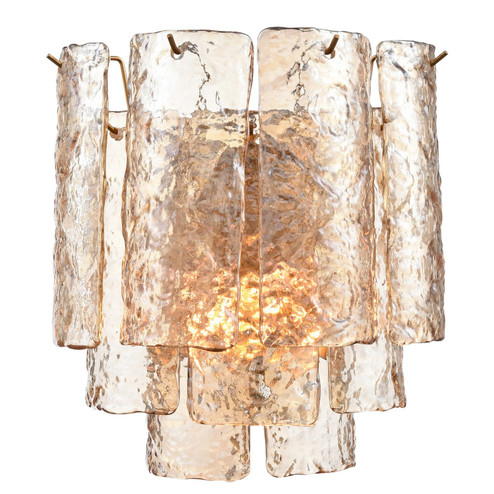 Fire and Ice Two Light Wall Sconce in Lacquered Gold (581|852642)