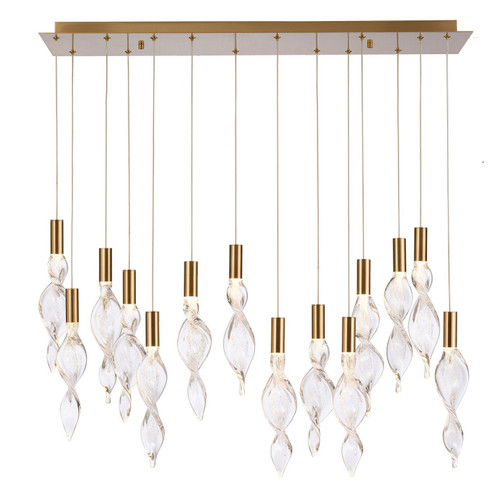 Aurora LED Linear Pendant in Natural Brass (581|8521614)