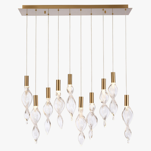 Aurora LED Linear Pendant in Natural Brass (581|8521510)