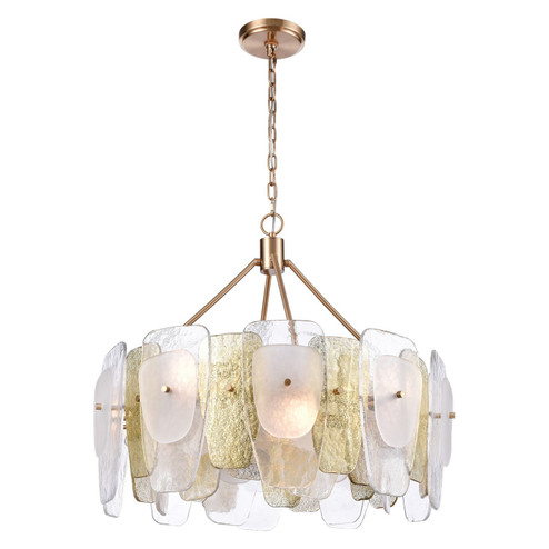 Strata Eight Light Chandelier in Lacquered Gold (581|852018)