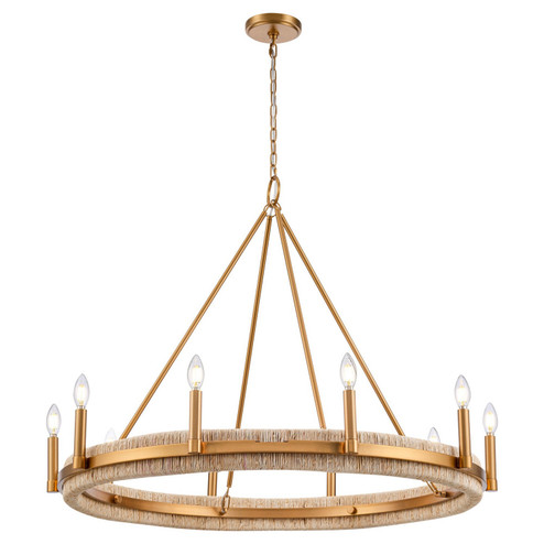 Copa Ten Light Chandelier in Natural Brass (581|8511610)