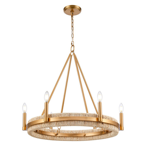 Copa Six Light Chandelier in Natural Brass (581|851156)
