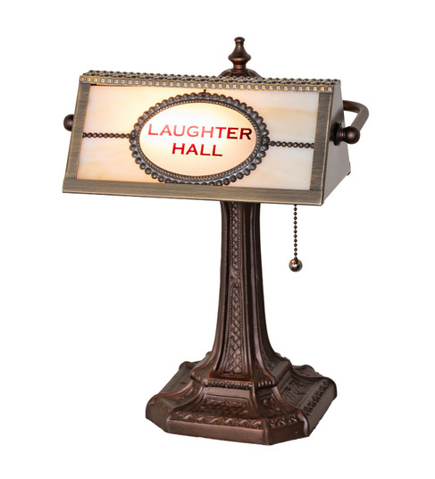 Personalized One Light Banker's Lamp in Hi-Lited Craftsman Brown Mahogany Bronze (57|290229)