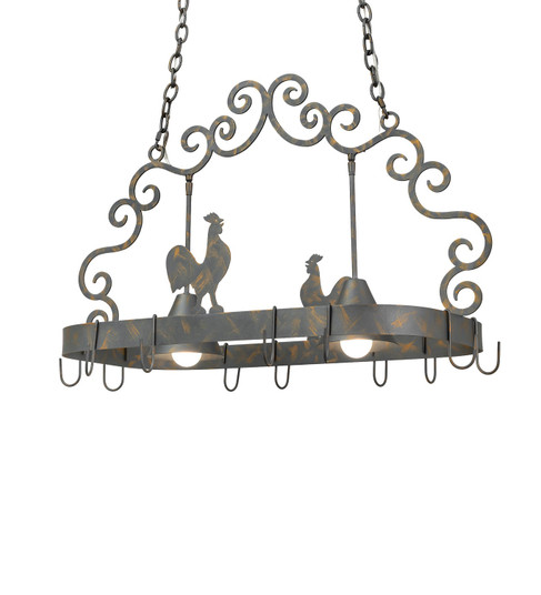 Poulet Two Light Pot Rack in French Bronze (57|289824)