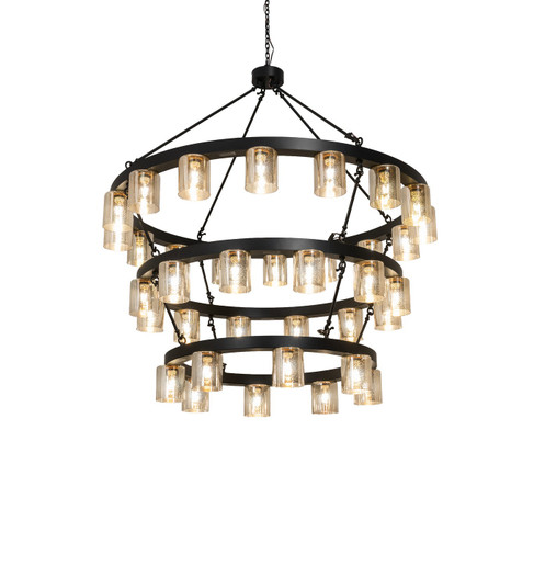 Loxley LED Chandelier in Black Satin Wrought Iron (57|287885)