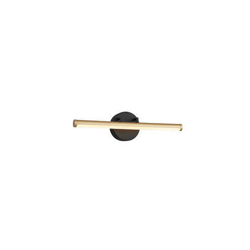 No Shade Material LED Linear Wall/Bath in Matte Black w/ Brass Accents (102|NSH9112MBBR)
