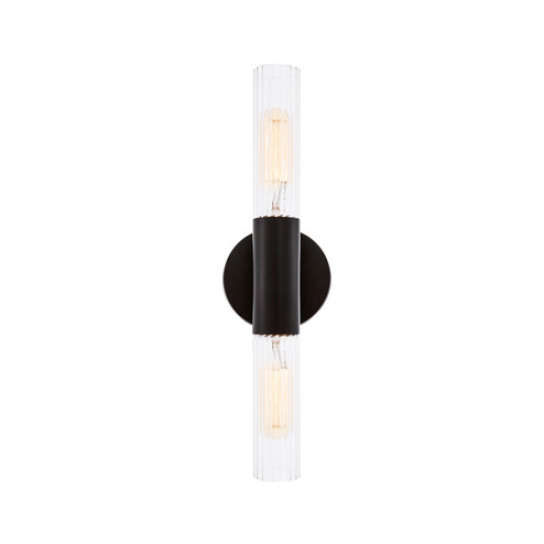 Fusion Two Light Wall Sconce in Matte Black (102|FSN8352CLFTMBLK)