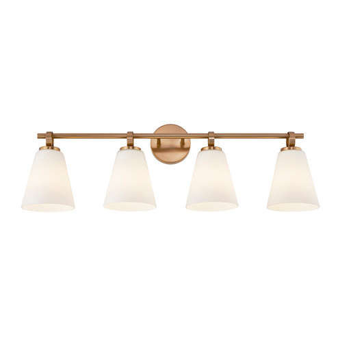 Fusion Four Light Bath Bar in Brushed Brass (102|FSN8344OPALBRSS)