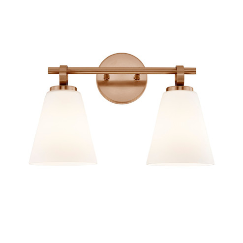 Fusion Two Light Bath Bar in Brushed Brass (102|FSN8342OPALBRSS)