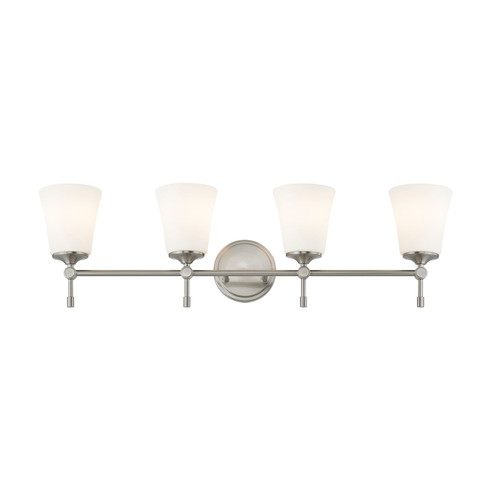 Fusion Four Light Bath Bar in Brushed Nickel (102|FSN8314OPALNCKL)