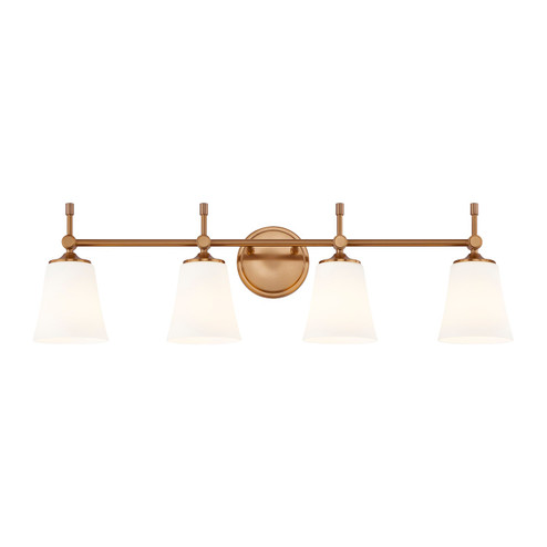 Fusion Four Light Bath Bar in Brushed Brass (102|FSN8314OPALBRSS)