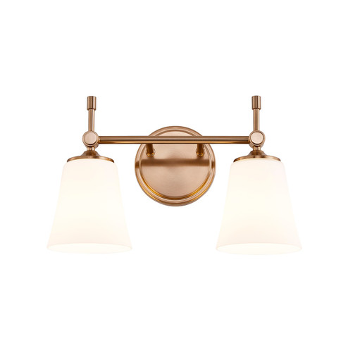 Fusion Two Light Bath Bar in Brushed Brass (102|FSN8312OPALBRSS)