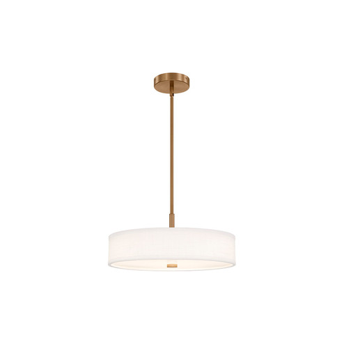 Textile LED Pendant in Brushed Brass (102|FAB9311WHTEBRSS)