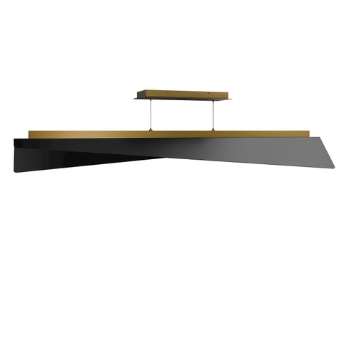 Parasail LED Pendant in Black/Aged Brass (34|PD412648BKAB)