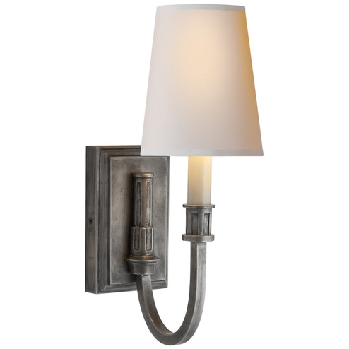 Modern Library One Light Wall Sconce in Sheffield Nickel (268|TOB2327SNNP)