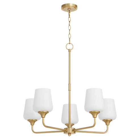 Raymond Five Light Chandelier in Aged Brass (19|63135280)