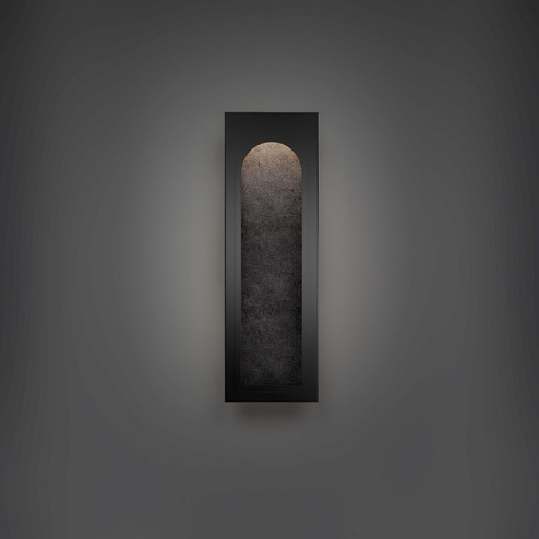 Cadey LED Outdoor Wall Sconce in Basalt Stone/Black (281|WSW246619BVBK)