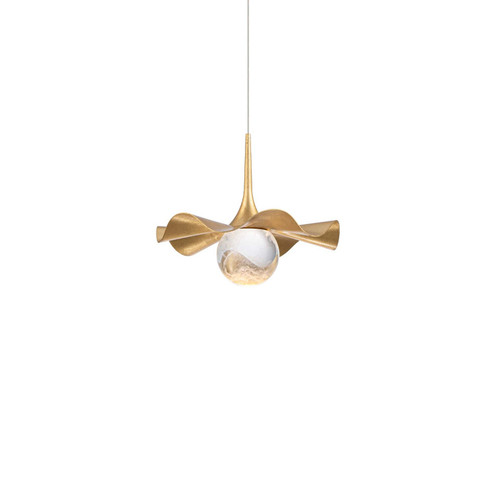 Brimm LED Mini Pendant in Gold Leaf/Aged Brass (281|PD282609ABGL)