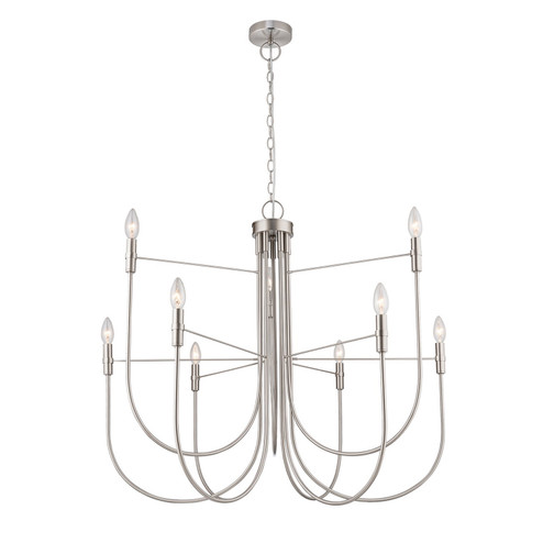 Foundry Six Light Chandelier in Brushed Nickel (78|AC12229BN)