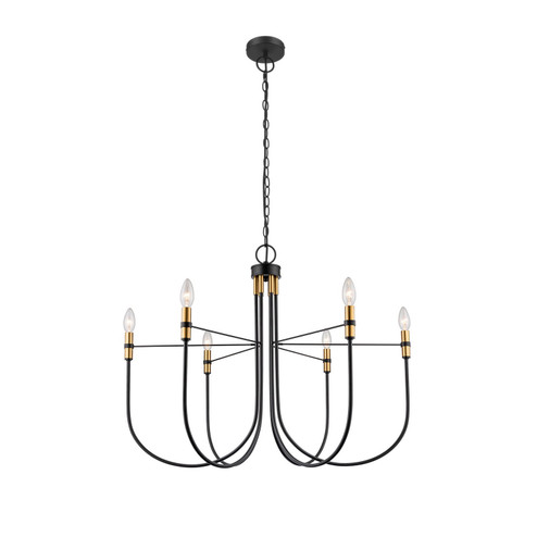 Foundry Six Light Chandelier in Black (78|AC12226BB)