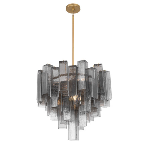 Torvento Nine Light Pendant in Legacy Brass (29|N3148GS732)