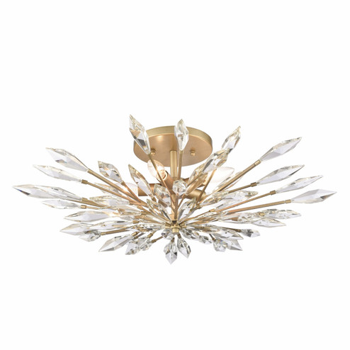 Crystal Fusion Five Light Semi Flush Mount in Peruvian Gold (581|854255)