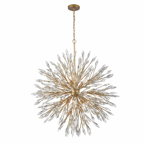Crystal Fusion 12 Light Chandelier in Peruvian Gold (581|8542212)