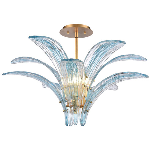 Fiore Five Light Semi Flush Mount in Antique Gold Leaf (581|853945)