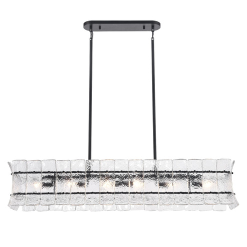 Sophie Six Light Linear Chandelier in Matte Black (581|852546)