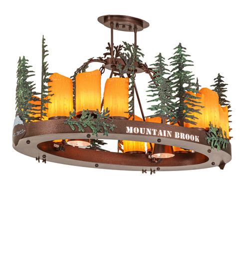 Personalized 14 Light Chandelier in New Copper Vein/Hand Paint (57|289623)