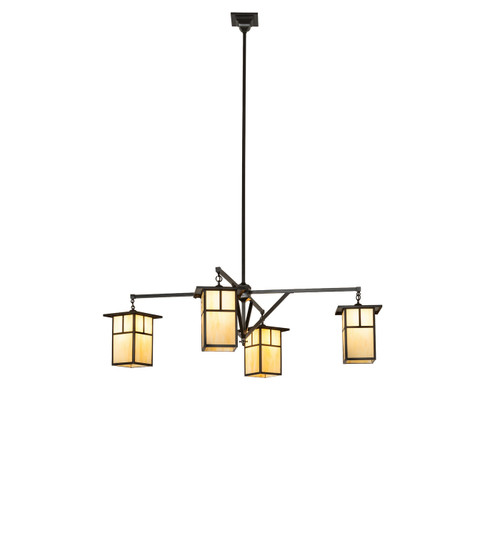 Hyde Park Four Light Chandelier in Craftsman Brown (57|288830)