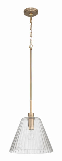 Pleated One Light Pendant in Premium Bronze (46|61192CPZ)