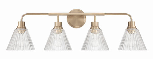 Pleated Four Light Vanity in Premium Bronze (46|61104CPZ)