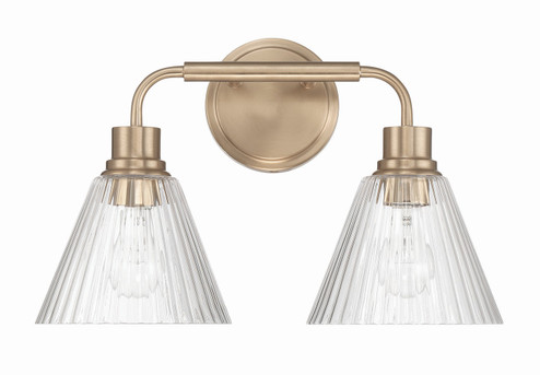 Pleated Two Light Vanity in Premium Bronze (46|61102CPZ)