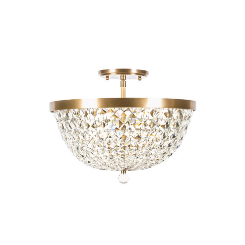 Crystal Baller Three Light Semi-Flush Mount in Antique Bronze (137|573S03ATB)