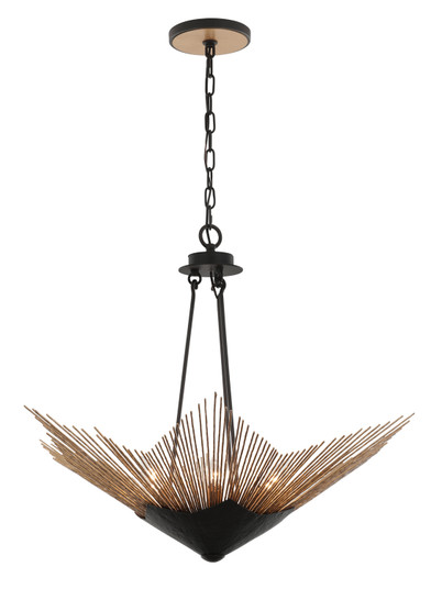 Aristocrat Six Light Pendant in Dark Bronze / French Gold (137|570P06DBFG)