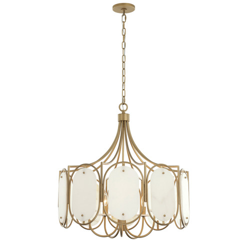 Panelist Five Light Pendant in Brass Kisser (137|556P05BK)