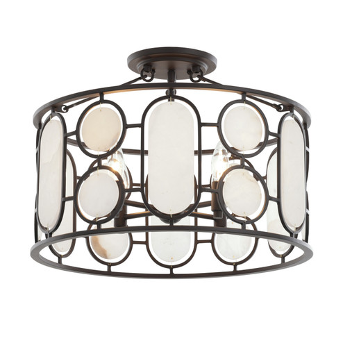 Oval Office Four Light Semi-Flush Mount in Ironclad (137|555S04DB)