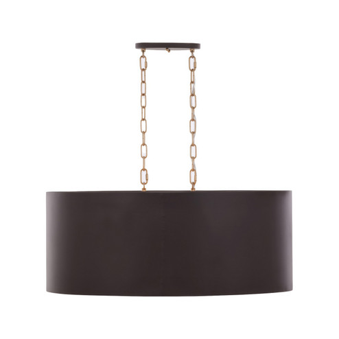 Cannery Six Light Pendant in Dark Bronze / French Gold (137|323N06DBFG)