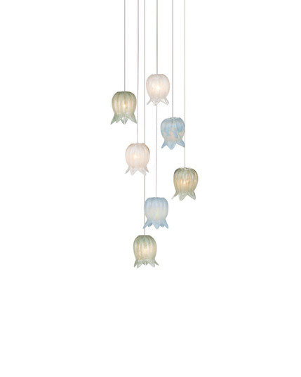 Polpo Seven Light Pendant in Blue/Green/White/Silver (142|90001420)