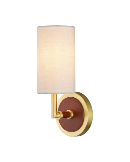 Ellerston One Light Wall Sconce in Saddle Brown/Brushed Brass (142|50000298)
