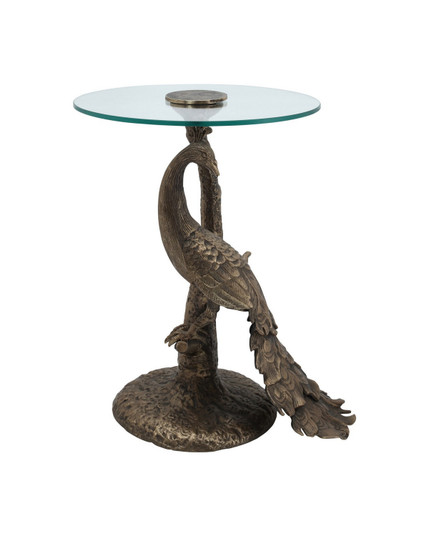 Paonne Accent Table in Antique Gold/Clear (142|40000255)