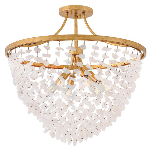 Myra LED Semi-Flush Mount in Distressed Brass (138|FR41591DA)
