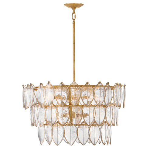 Amira LED Chandelier in Distressed Brass (138|FR32604DA)