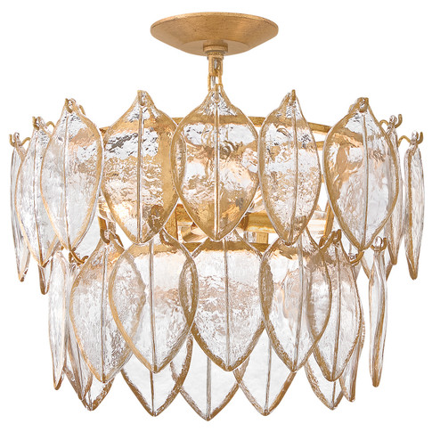 Amira LED Convertible Semi Flush in Distressed Brass (138|FR32603DA)